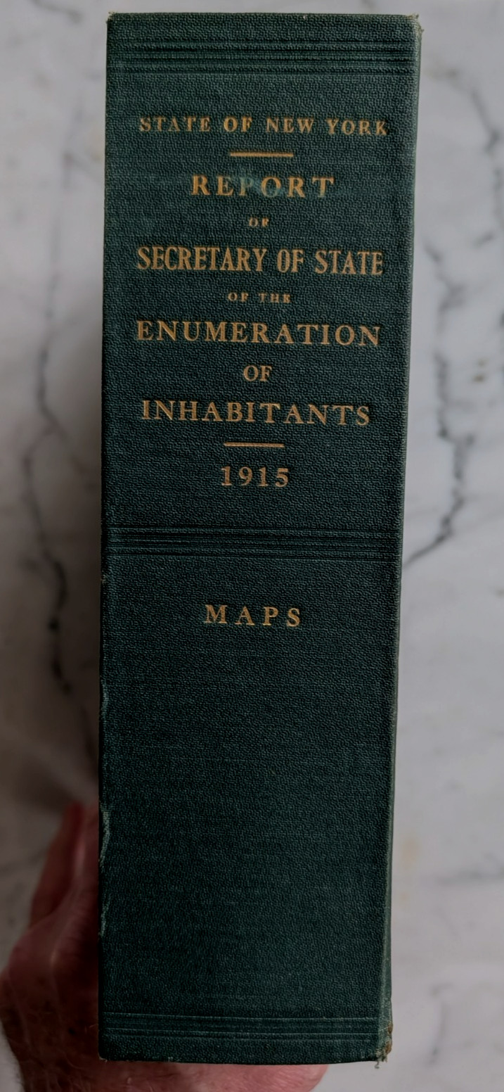 Rare 1915 NY State Census Map Portfolio 94 Maps NYC Buffalo Brooklyn Bronx
