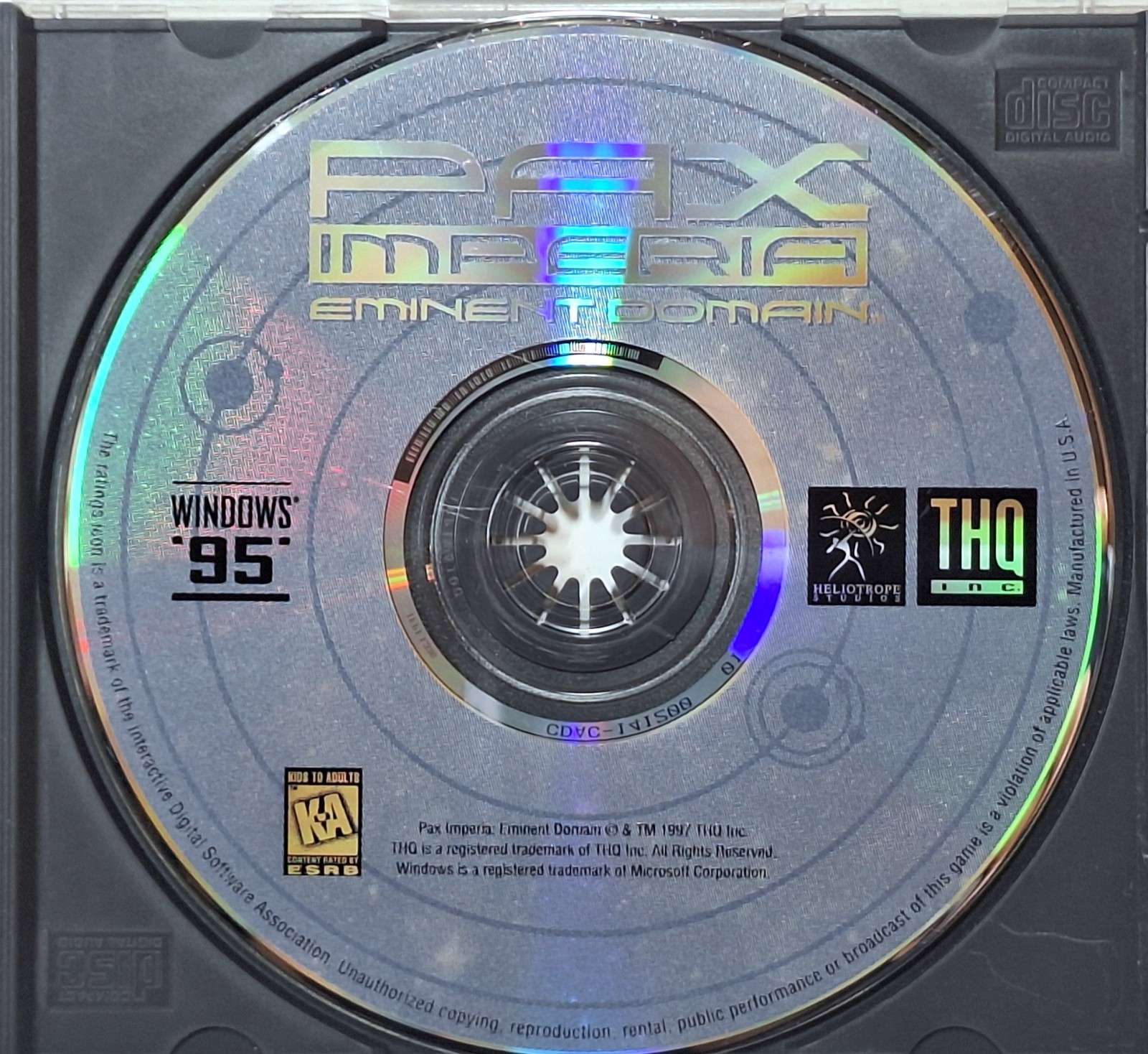 Pax Imperia Eminent Domain PC CD-ROM Game 1997 Intergalactic Strategy Combat THQ