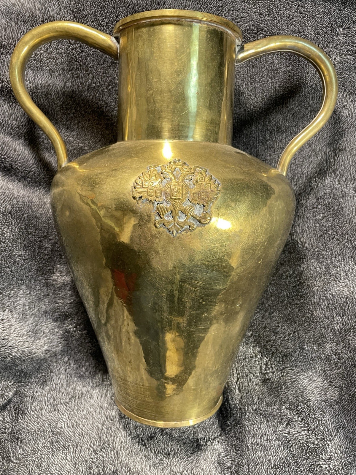Antique Imperial Russian Gilded Amphora Vase Falcon Crest Brothers  Shemarin Old