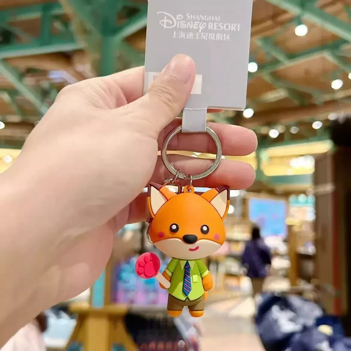 Disney 2024 limited zootopia nick wilde cute Keychain Disneyland   