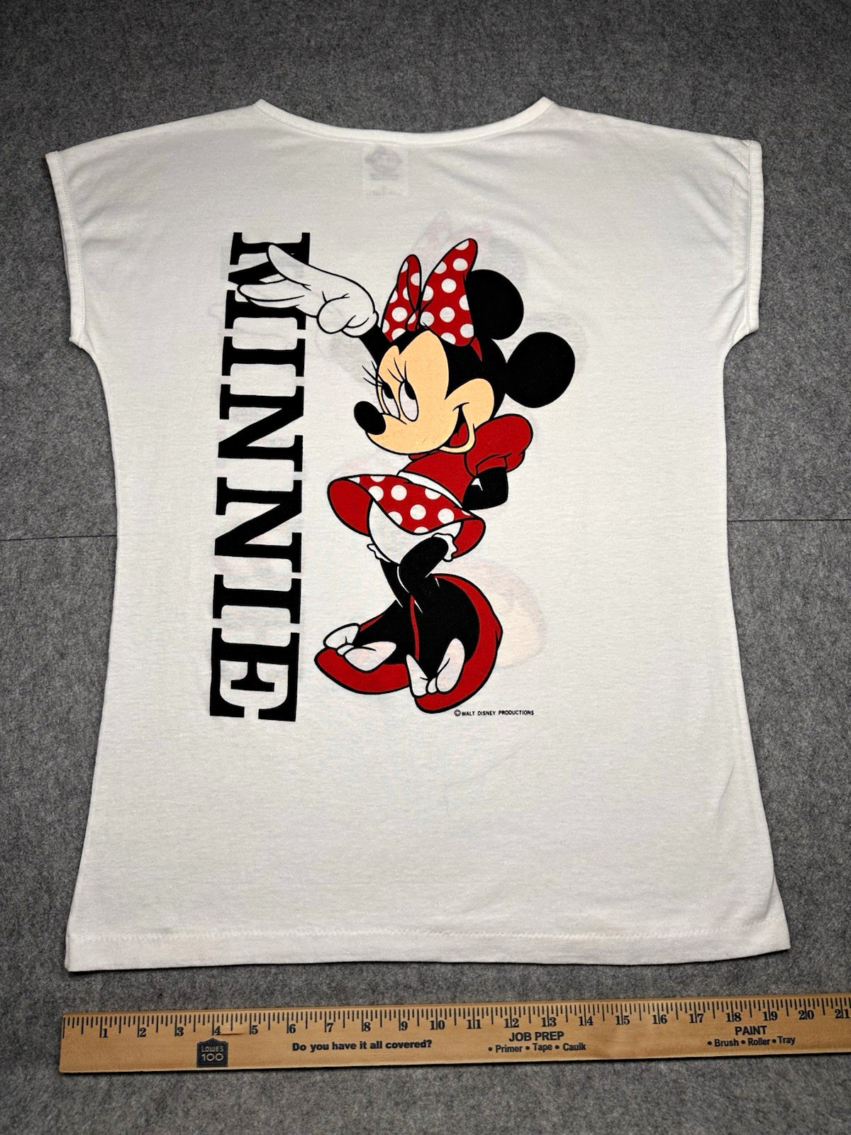 Rare True Vintage Grail Walt Disney Productions Minnie Mouse Mirror Tee 75’-85’ 