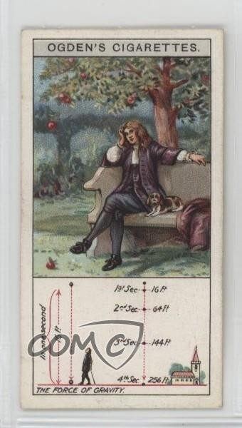1928 Ogden's Marvels of Motion Isaac Newton The Force of Gravity #8 0r1v