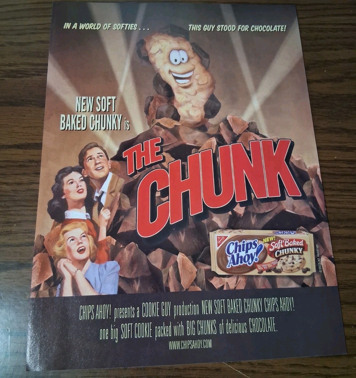 Chips Ahoy Chunk Vintage Print Ad 2001 8x11