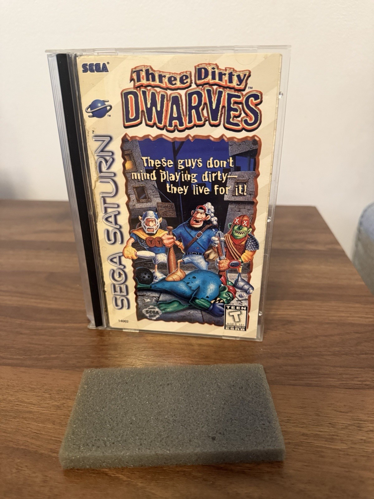 Three Dirty Dwarves (Sega Saturn, 1996) CIB (WATER DAMAGE MANUAL)