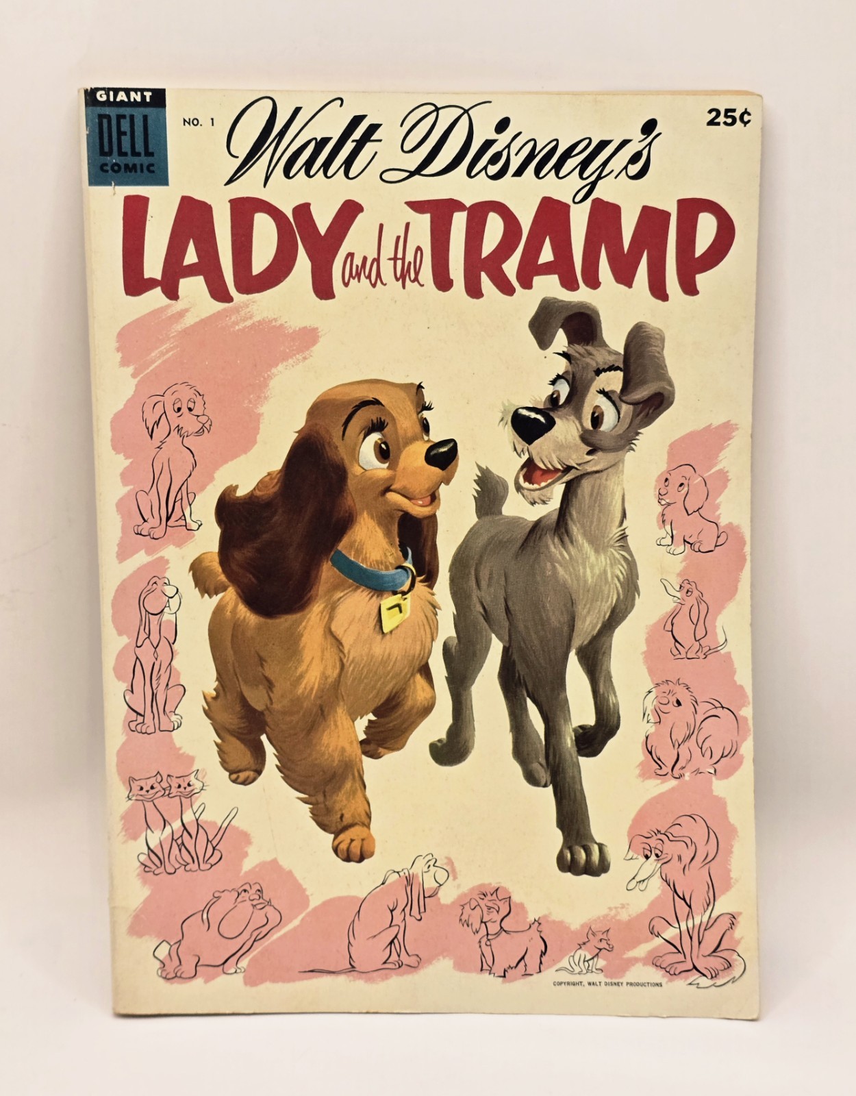 Walt Disney's Lady and The Tramp #1 Dell Giant Golden Age Comic Book 1955