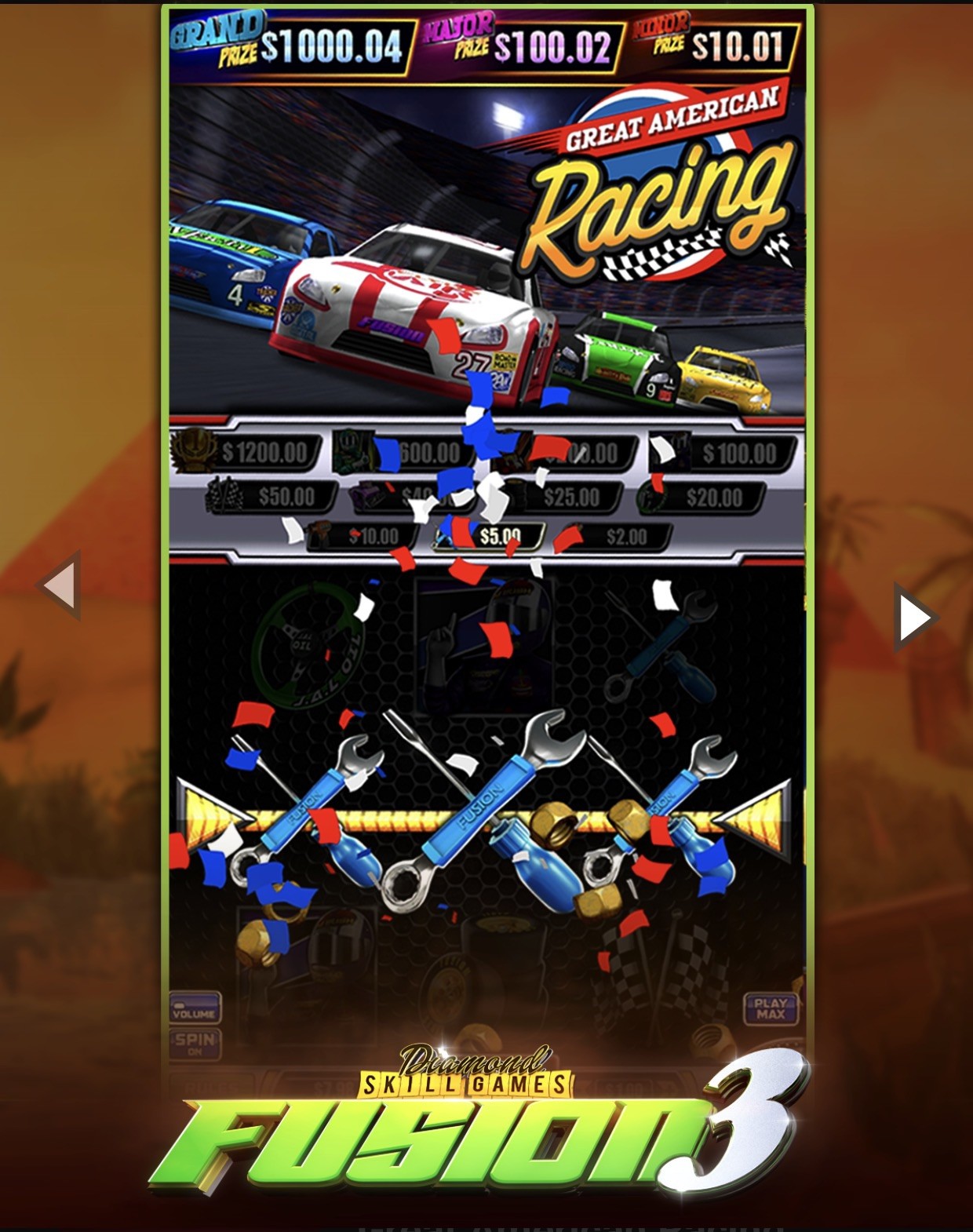 Diamond Skill Games Fusion 3. SSD only, tested working