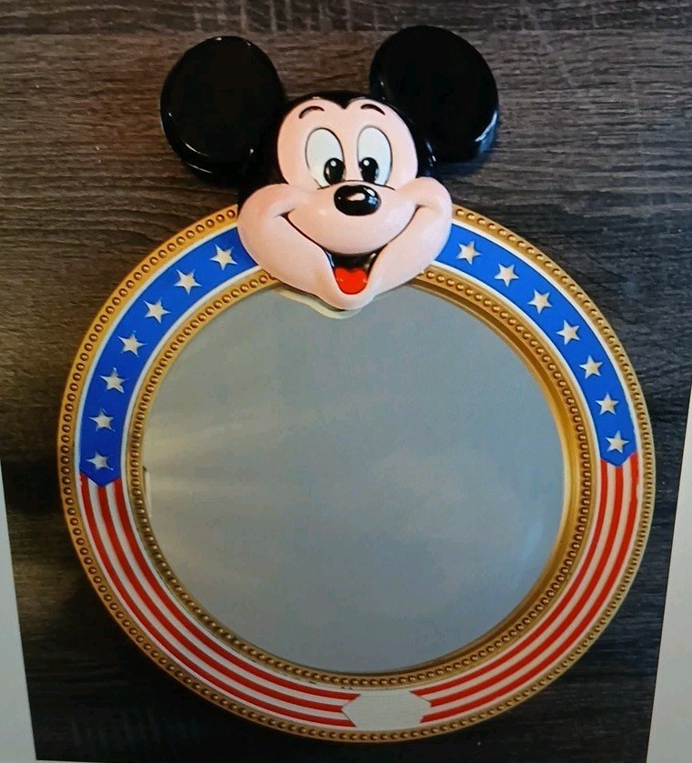 Vintage Walt Disney Mickey Mouse Patriotic Themed Mirror By Sentinel Creations