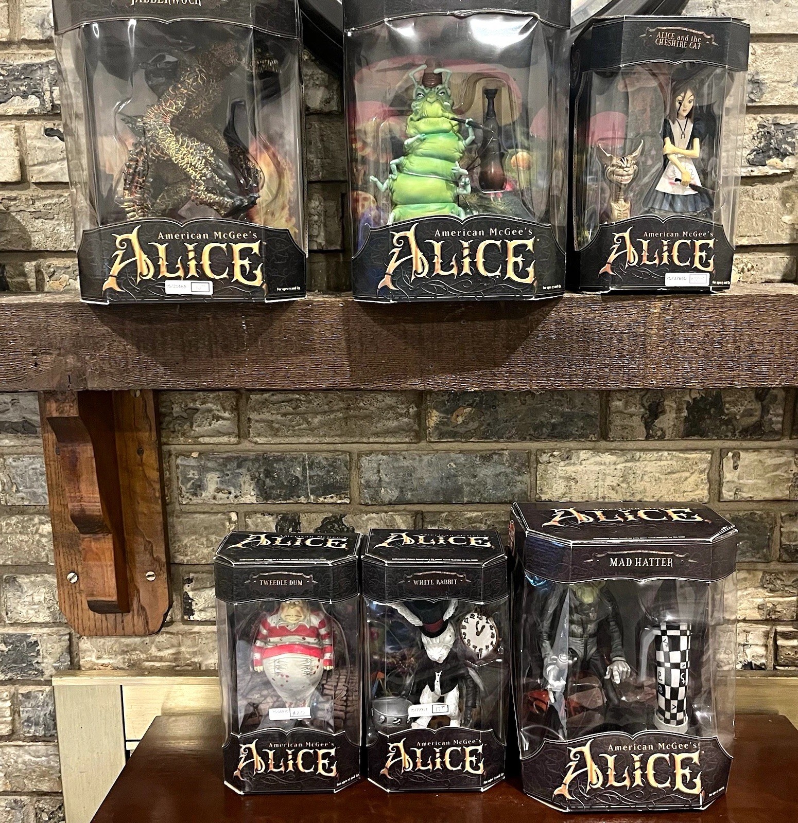 American McGee's Alice 6 Figure Lot Alice, Caterpillar, Mad Hatter & More