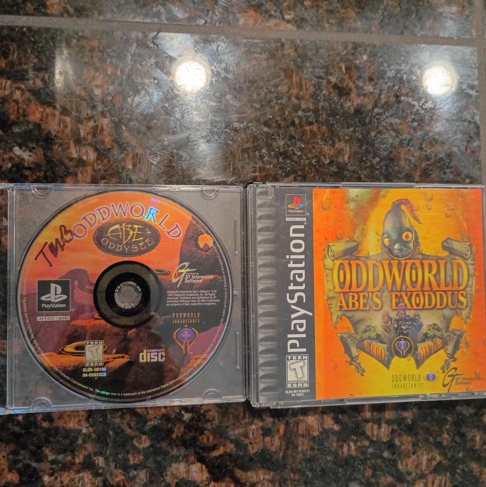 PS1 Oddworld Dual Pack: Abe's Odysee & Abe's Exoddus (Both Games Tested)