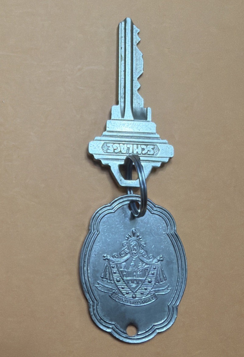 Vintage Beverly Hills Hotel Room Key And Fob Beverly Hills California 90210