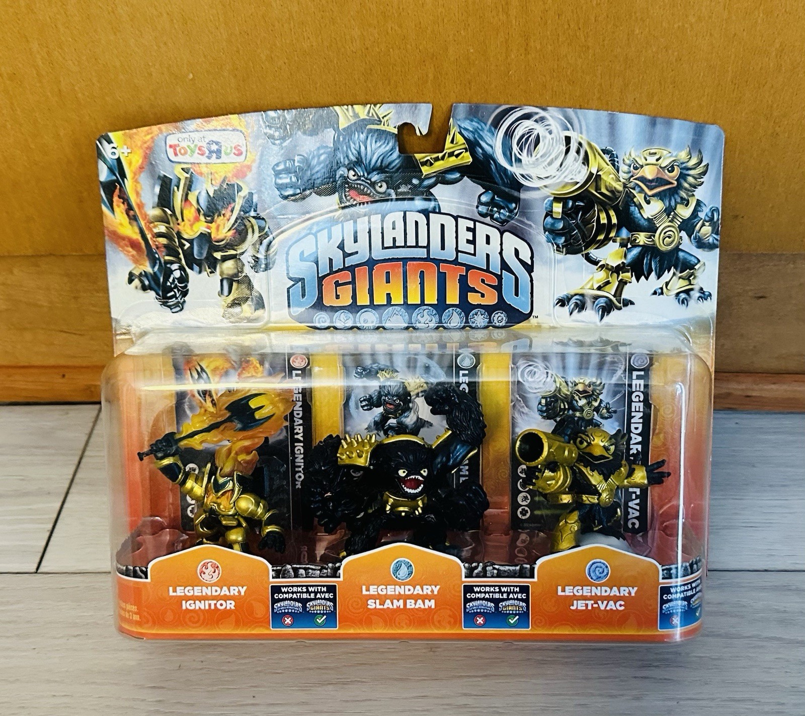 Skylanders Giants 3-pack Legendary Ignitor, Slam Bam, Jet Vac Toys R Us NEW