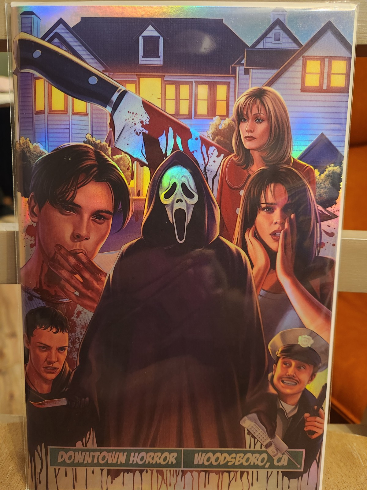 BIRTH OF A SLASHER DOWNTOWN HORROR GHOSTFACE FOIL BY KARINA BELOUS 42/100