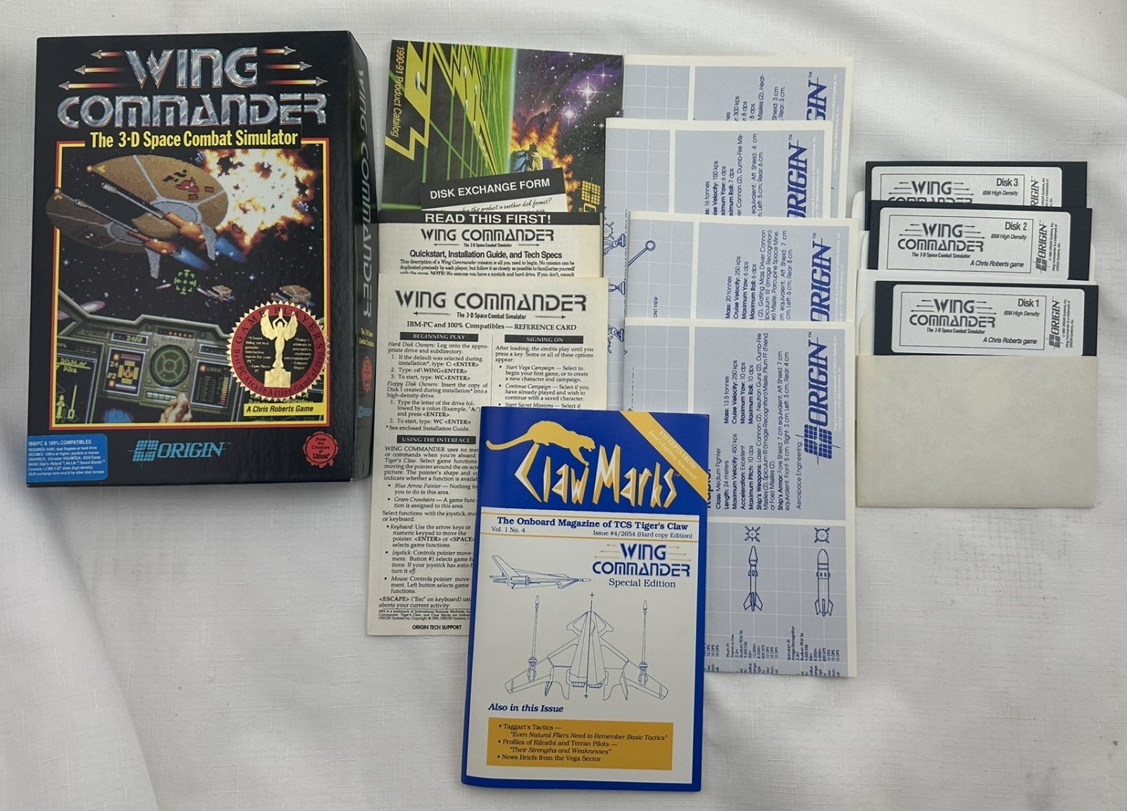 1990 Wing Commander Computer Game PC 5.25