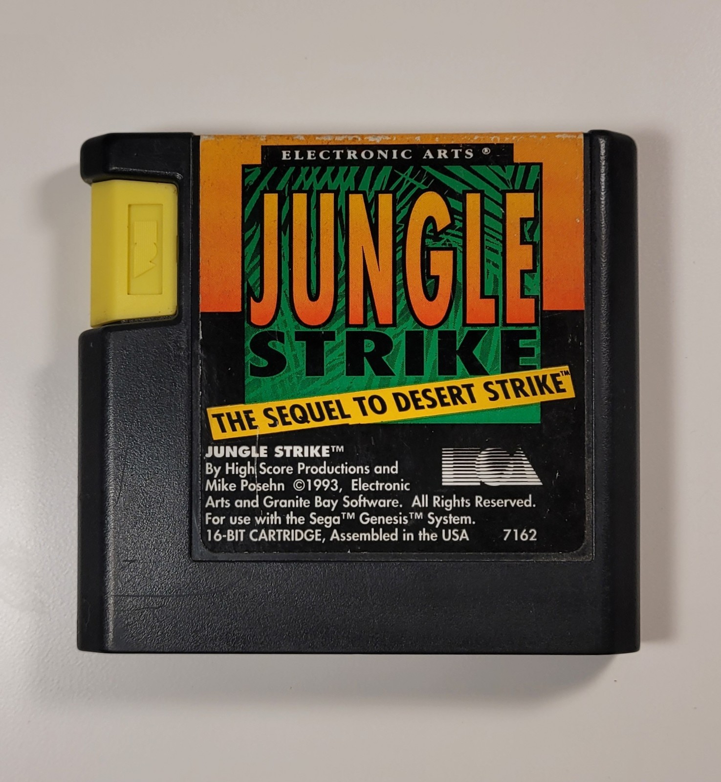 Jungle Strike Sega Genesis 1993 Game Cartridge Only - Cleaned & Tested