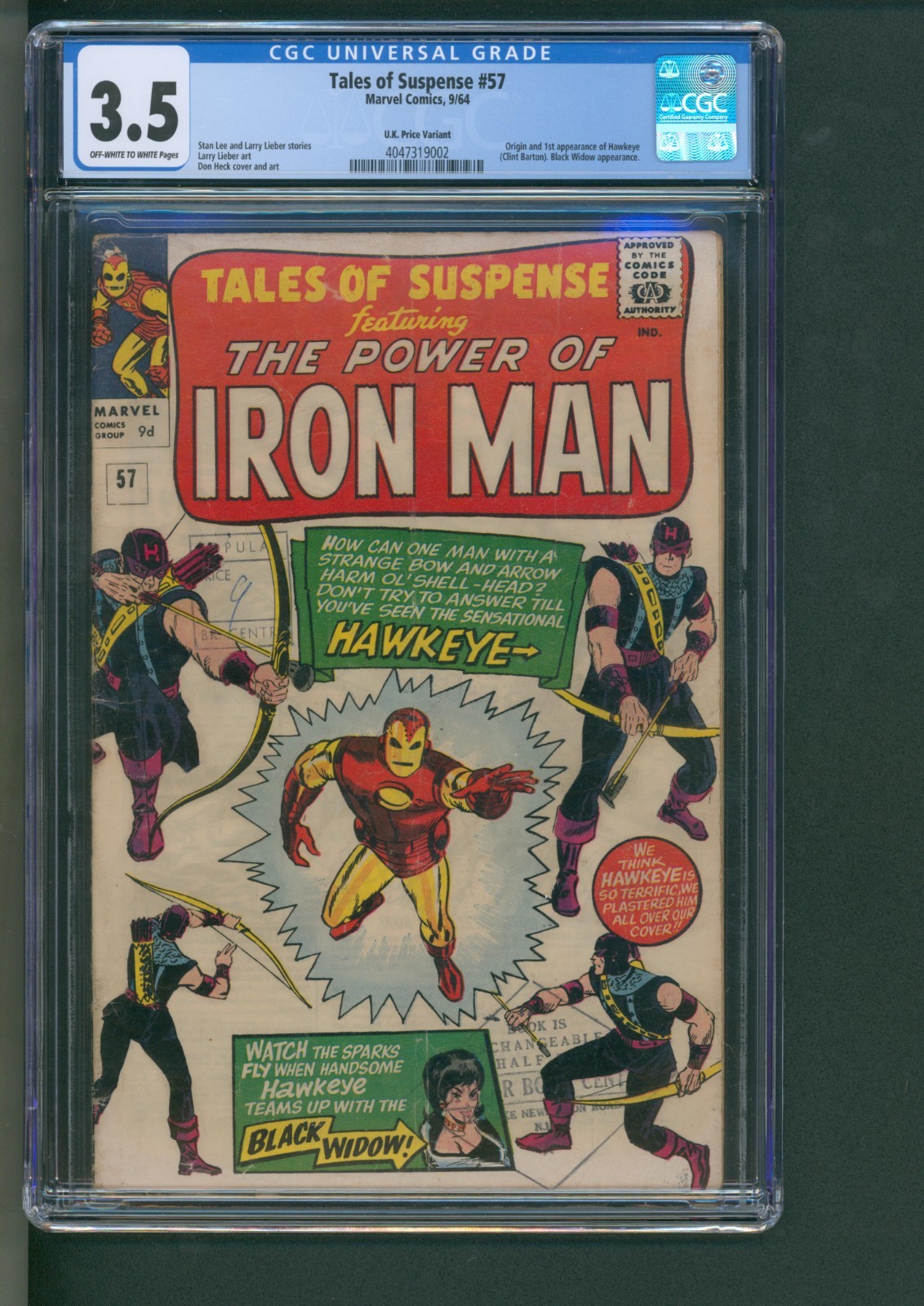 Tales of Suspense #57 (Marvel Comics 1964) CGC 3.5 Origin & 1st App of Hawkeye