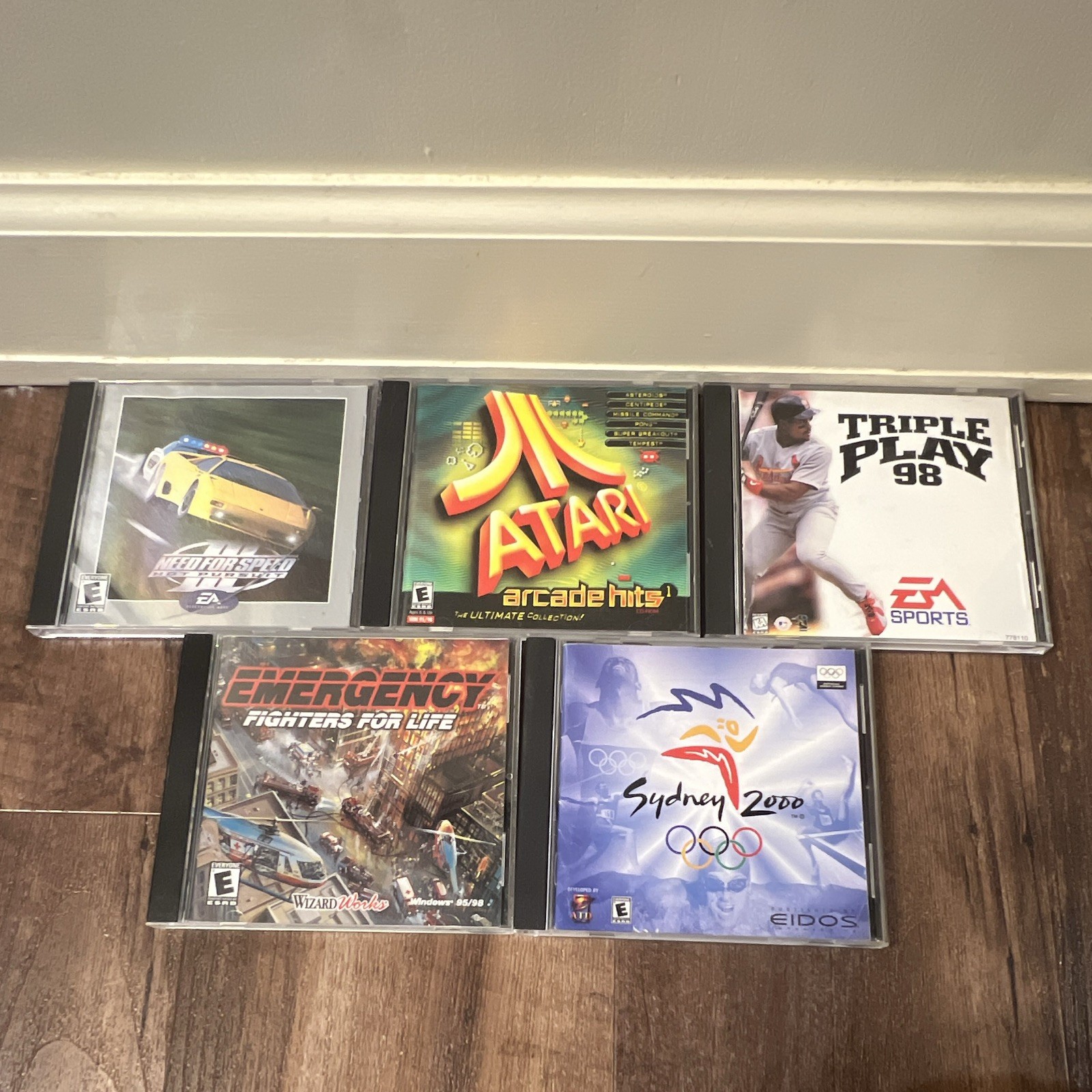 Computer Game Bundle, NFS, Olympics, Atari, Triple Play 98, EFRL