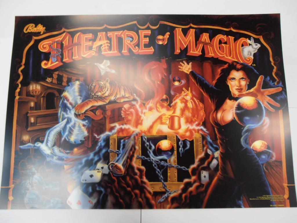 Theatre Of Magic Pinball Translite Mr Pinball Sales, Importer & Print Master