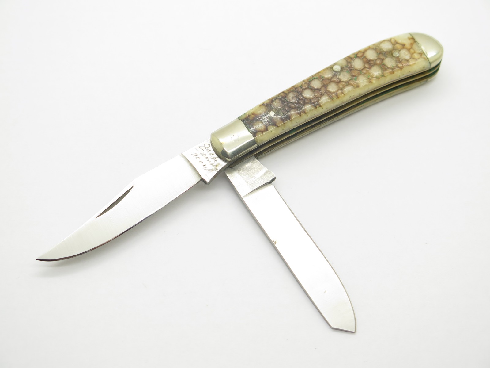 2004 Custom Jack Owensby Alaska Trapper Armadillo Folding Pocket Knife