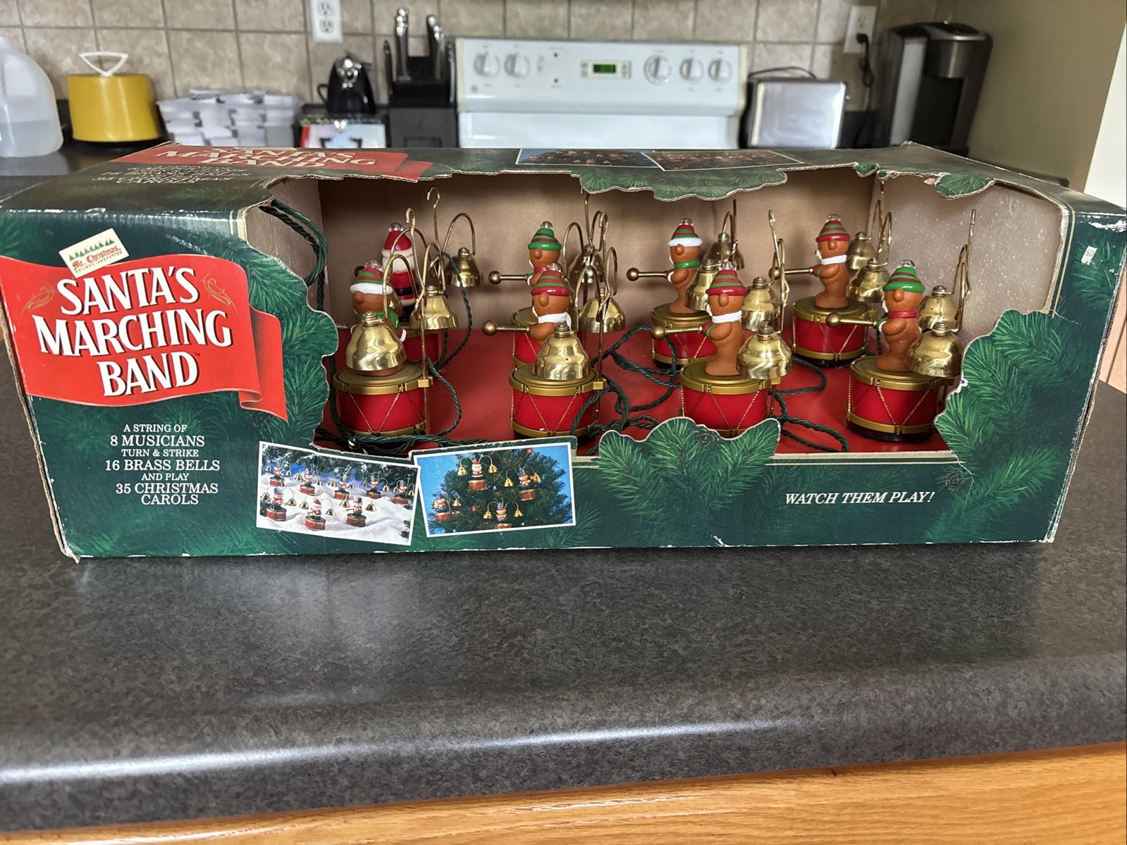 MR. CHRISTMAS Santa's Marching Band TESTED Works Plays 35 Carols Songs 1992 VTG