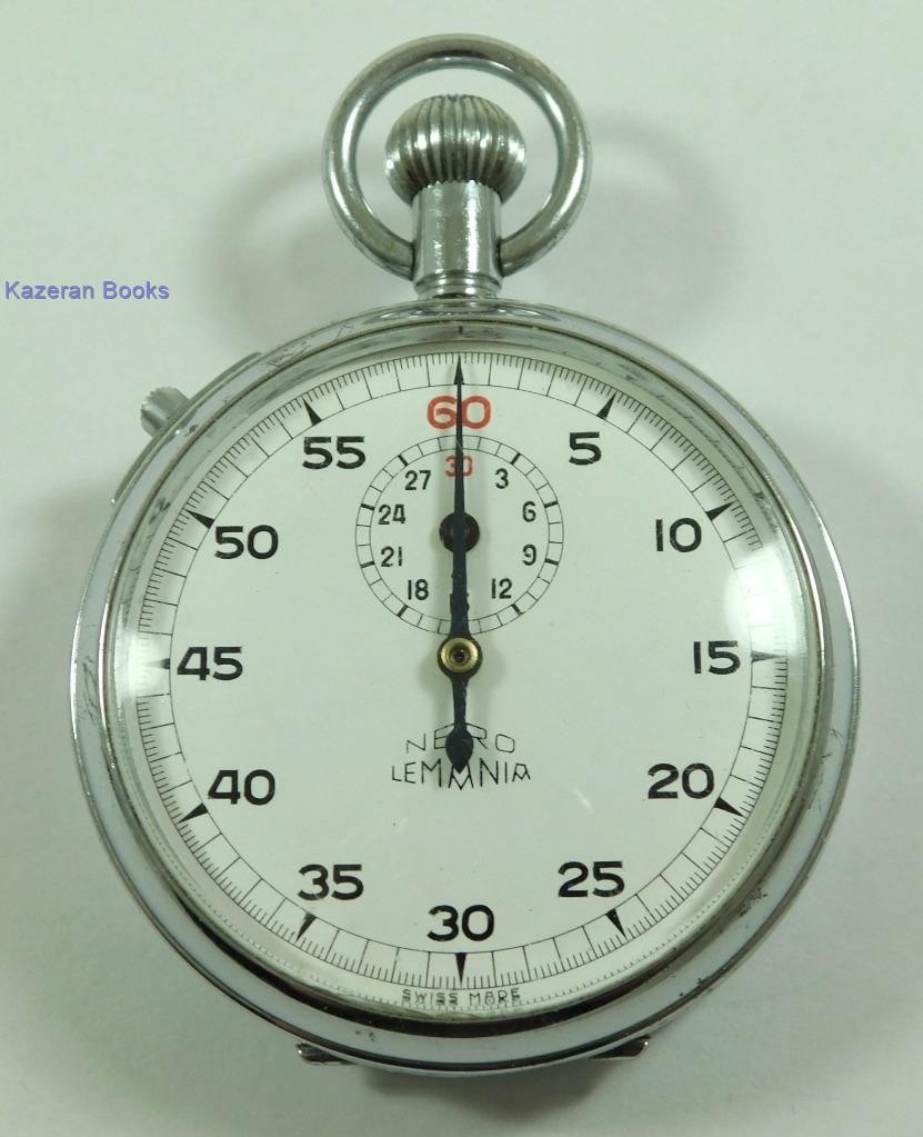 Vintage British Rail West Lemania Nero Stop Watch Fully Working c1950 5600cal
