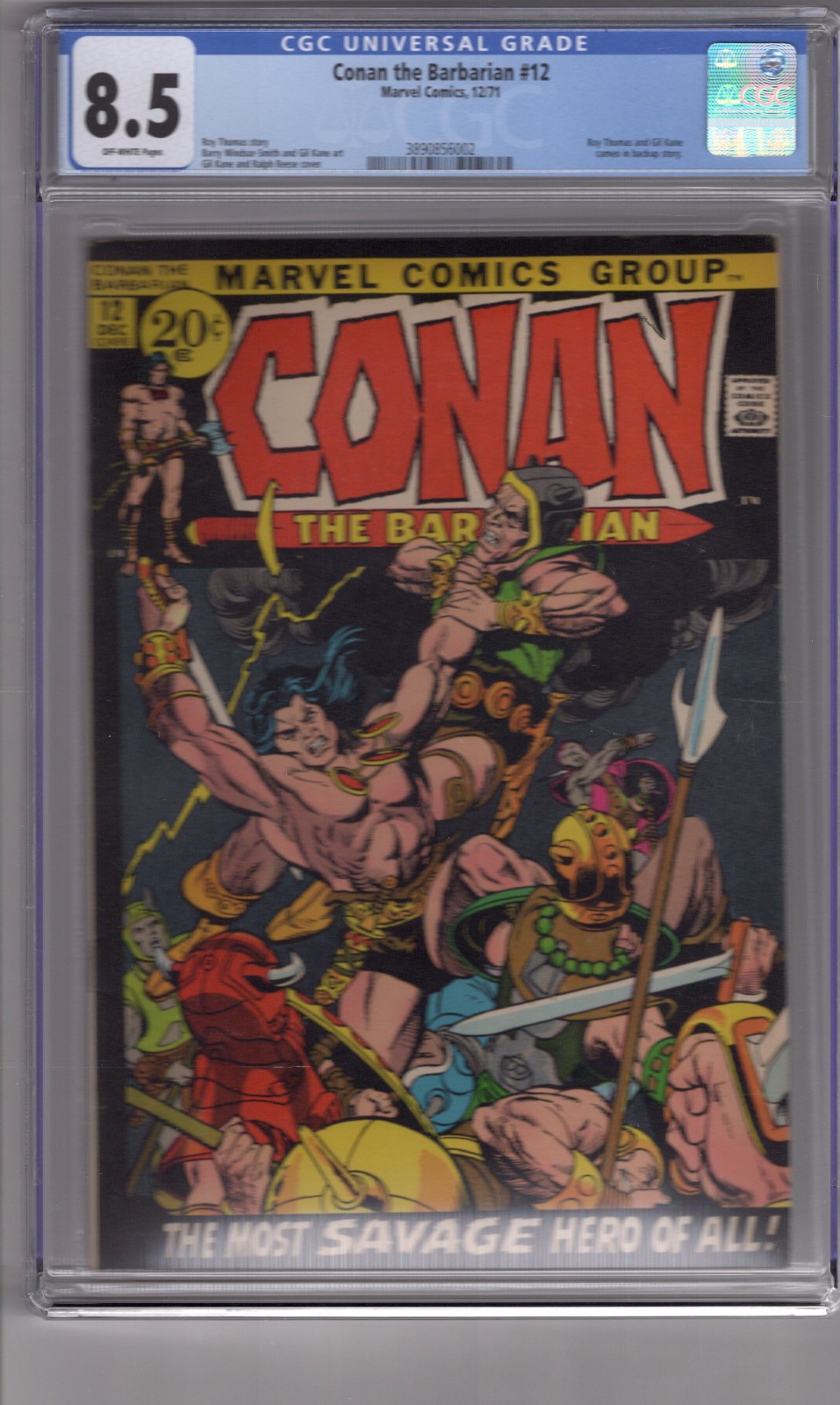 Conan the Barbarian 12 (1971) 8.5 CGC' st Eric the RED' Kane Art