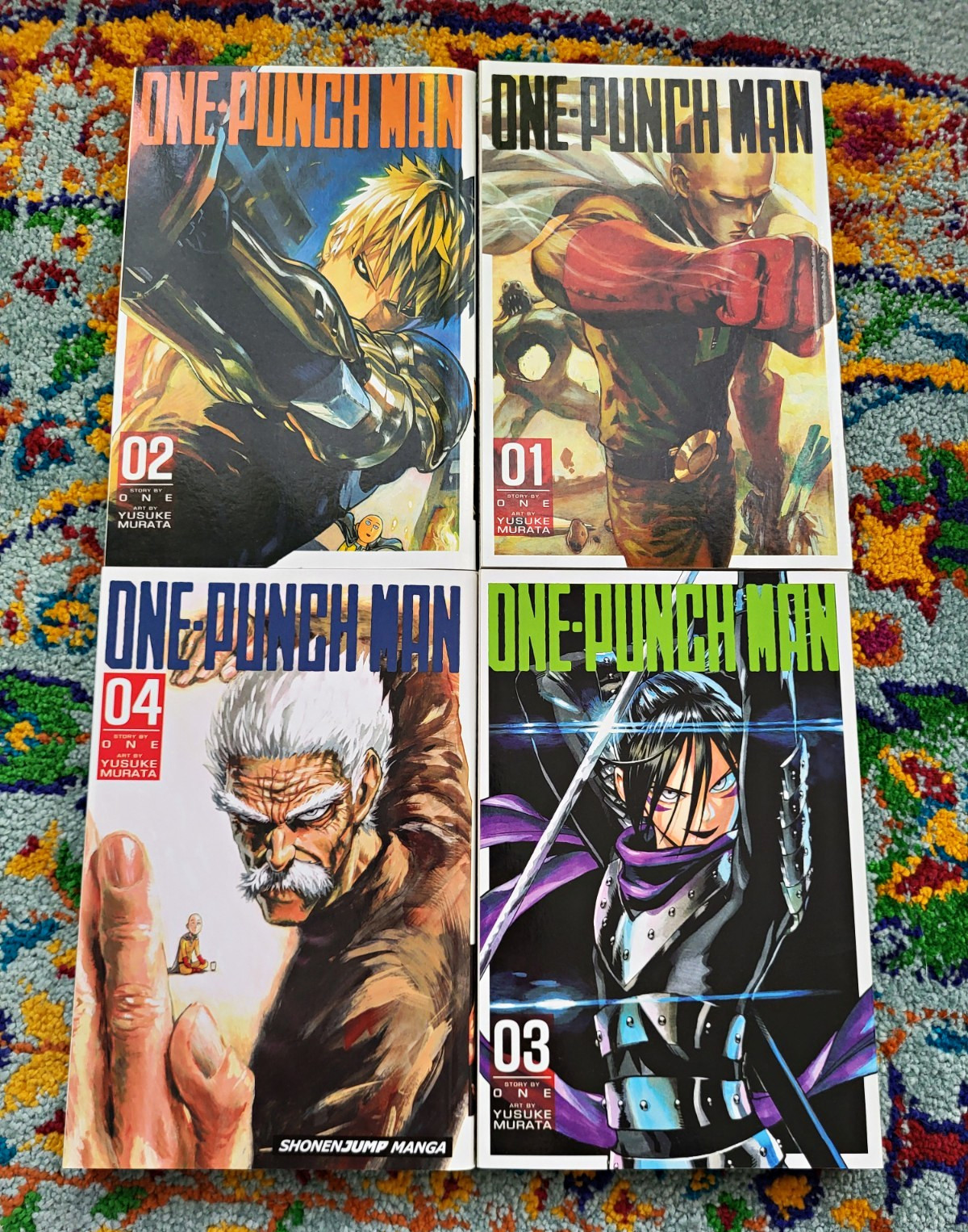 VIZ Media One-Punch Man Manga Lot Vol 1-4 by ONE & Yusuke Murata TPB