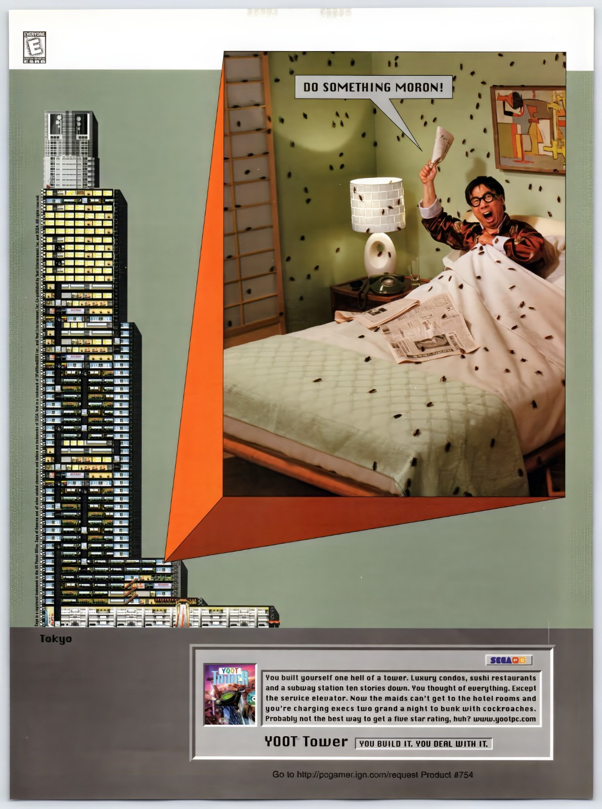 Yoot Tower - PC Sim Simulation Game - Vintage Original Ad Promo Art 1998