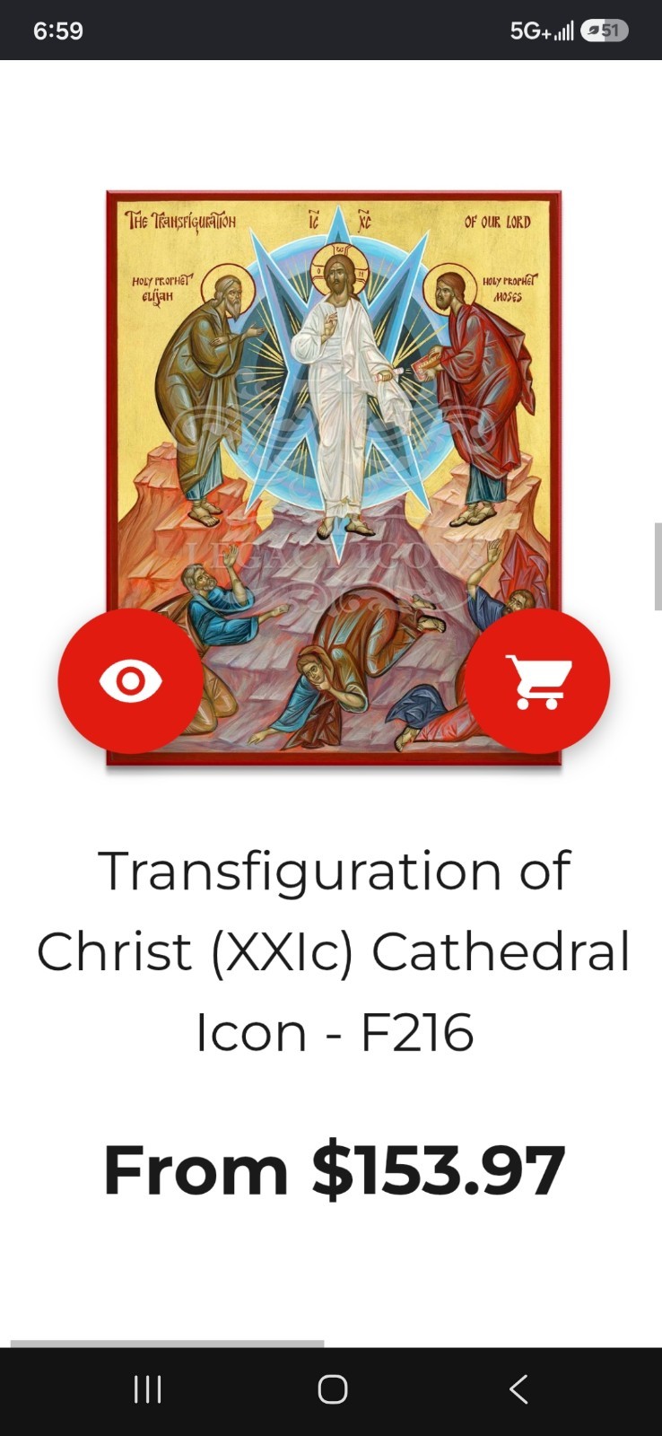 The LEGACY Transfiguration of Jesus Christ In The Holy