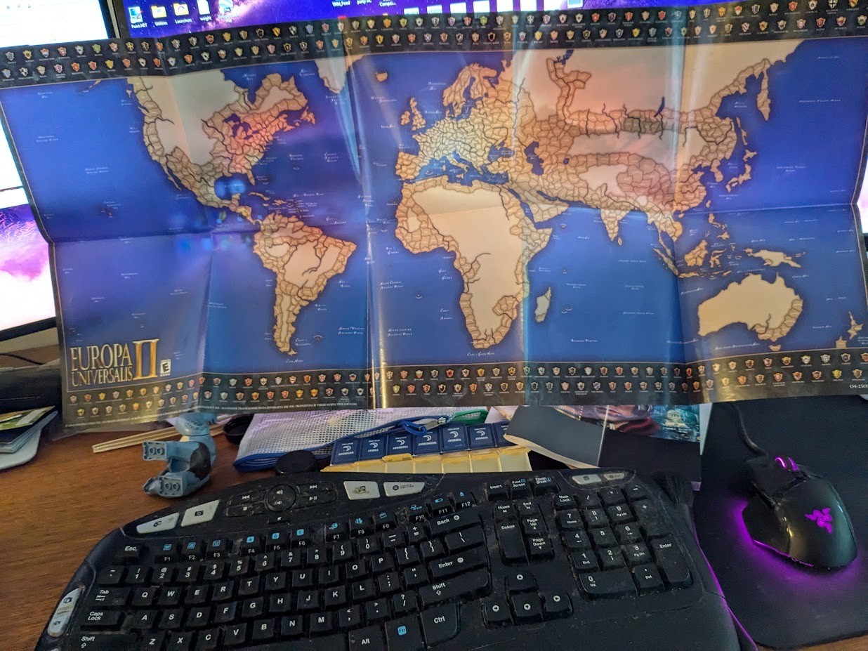 Europa Universalis II Poster Map - 2001