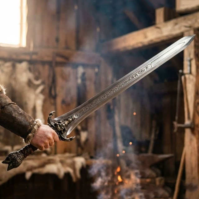 Handmade Conan The Barbarian Father Sword Replica, 42 Inch Stainless Steel Sword
