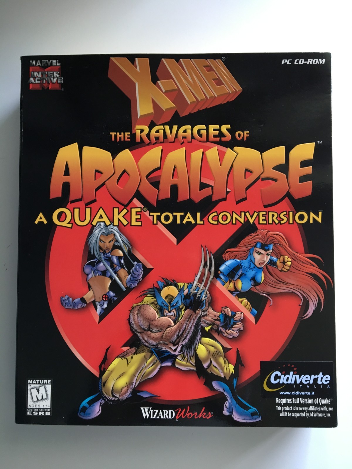 X-MEN THE RAVAGES OF APOCALYPSE PC Big Box - Quake Total Conversion - 1997 - CIB