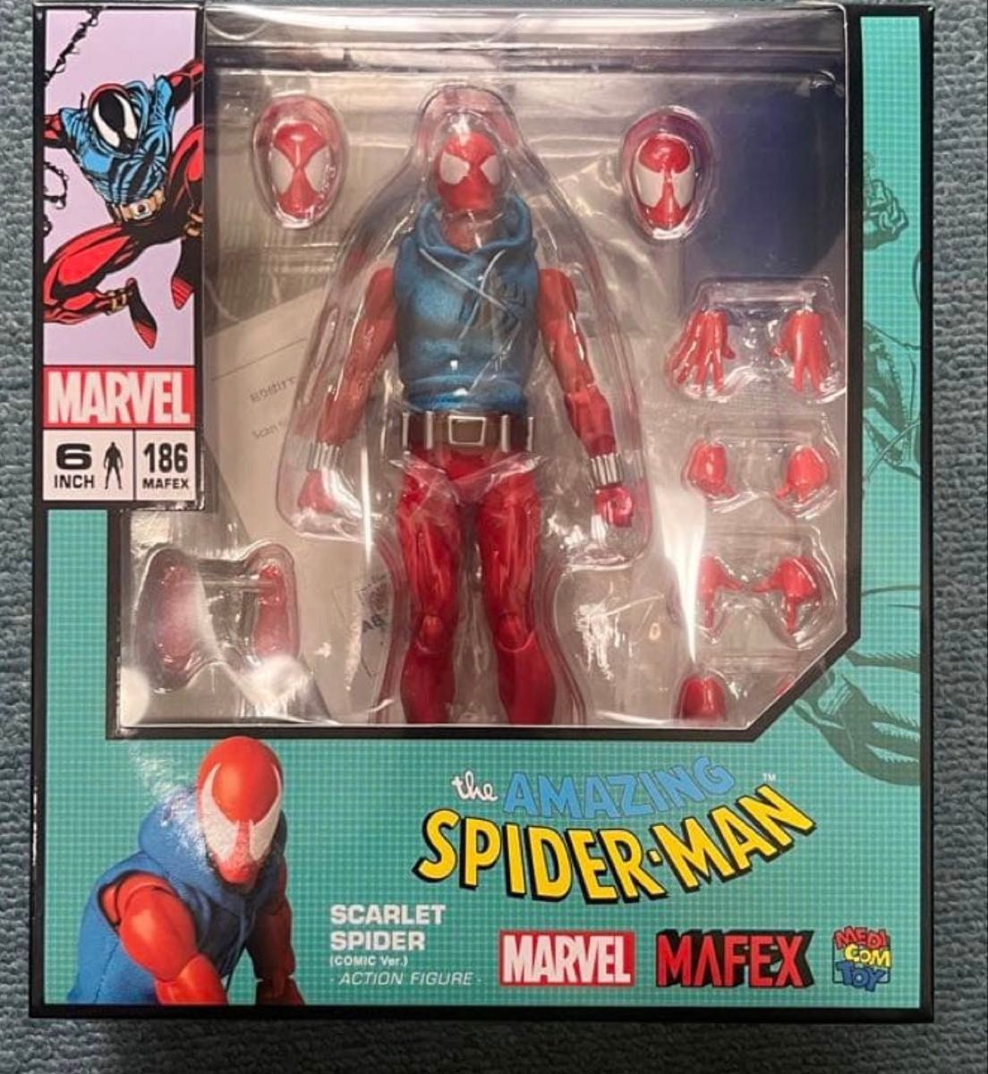 MAFEX No.186 Scarlet Spider Ben Reilly Comic Ver. 6in Figure New Sealed