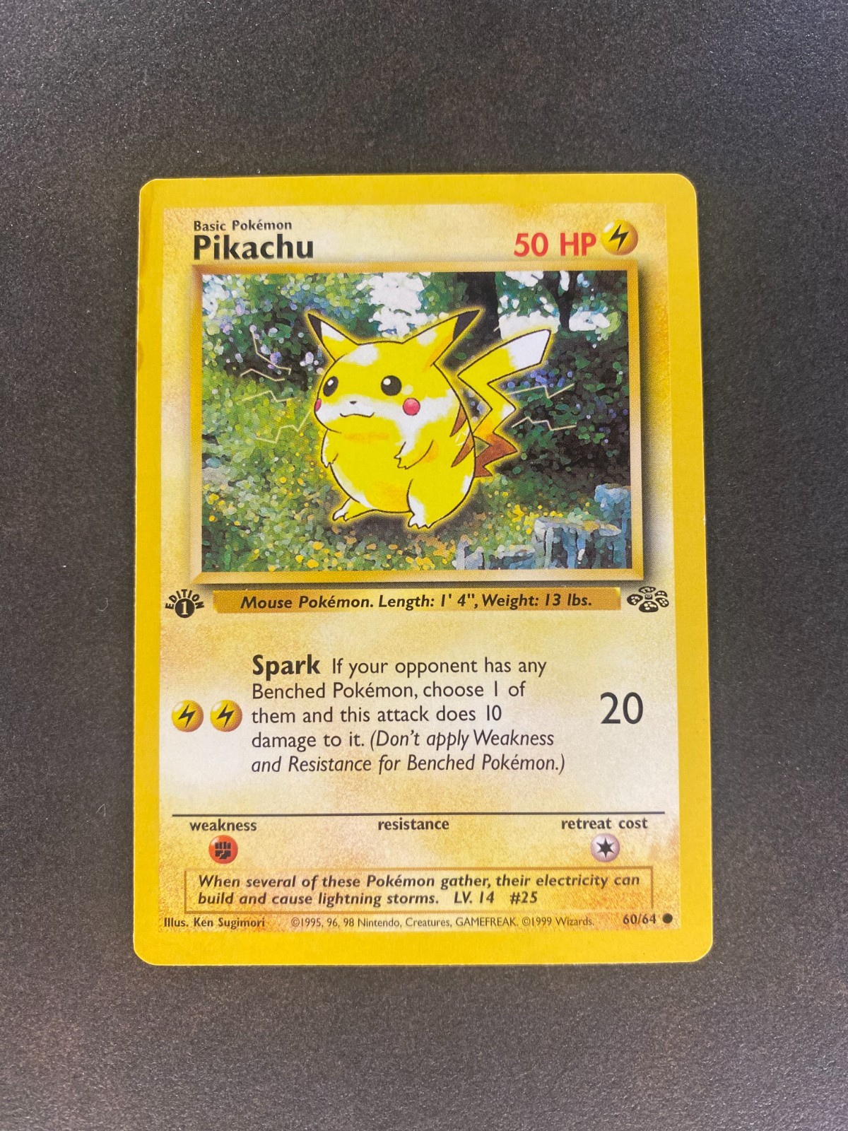 1st Edition - Pikachu 60/64 - Jungle Set - Vintage 1999 Pokemon Card (7)