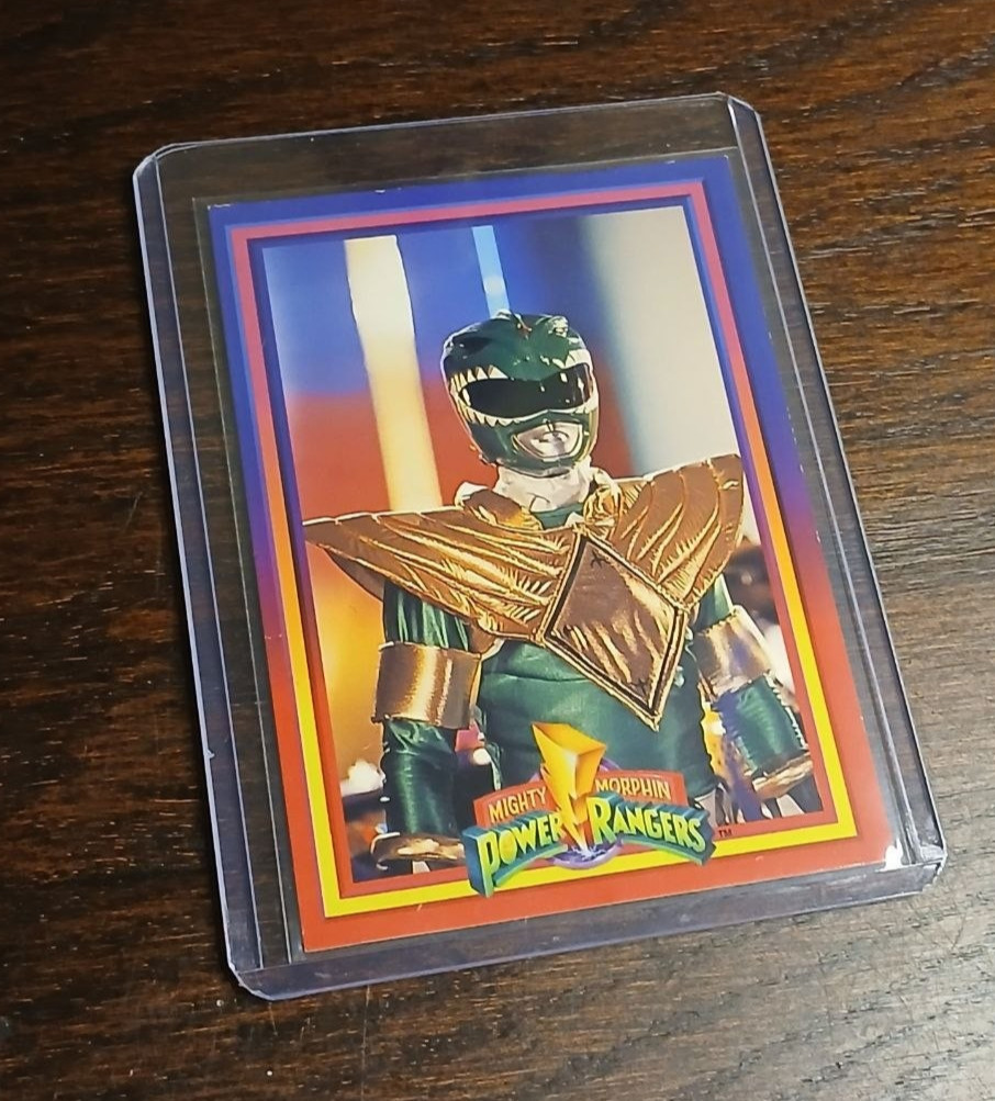 Vintage 1994 Mighty Morphin Power Rangers Green Ranger Trading Card #37  *READ**