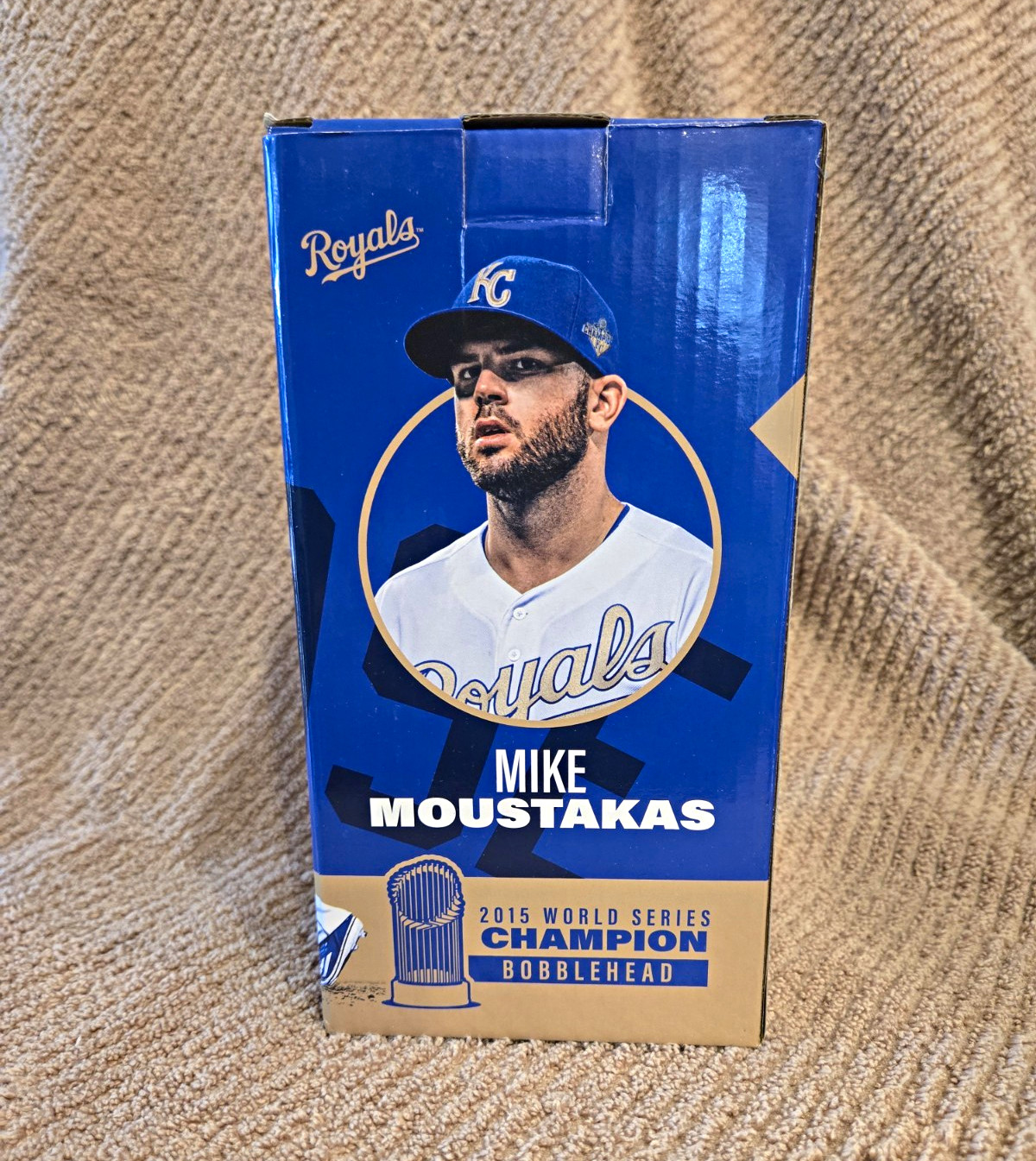 BDA Sports Mike Moustakas KC Royals 2015 World Series Champs Bobblehead