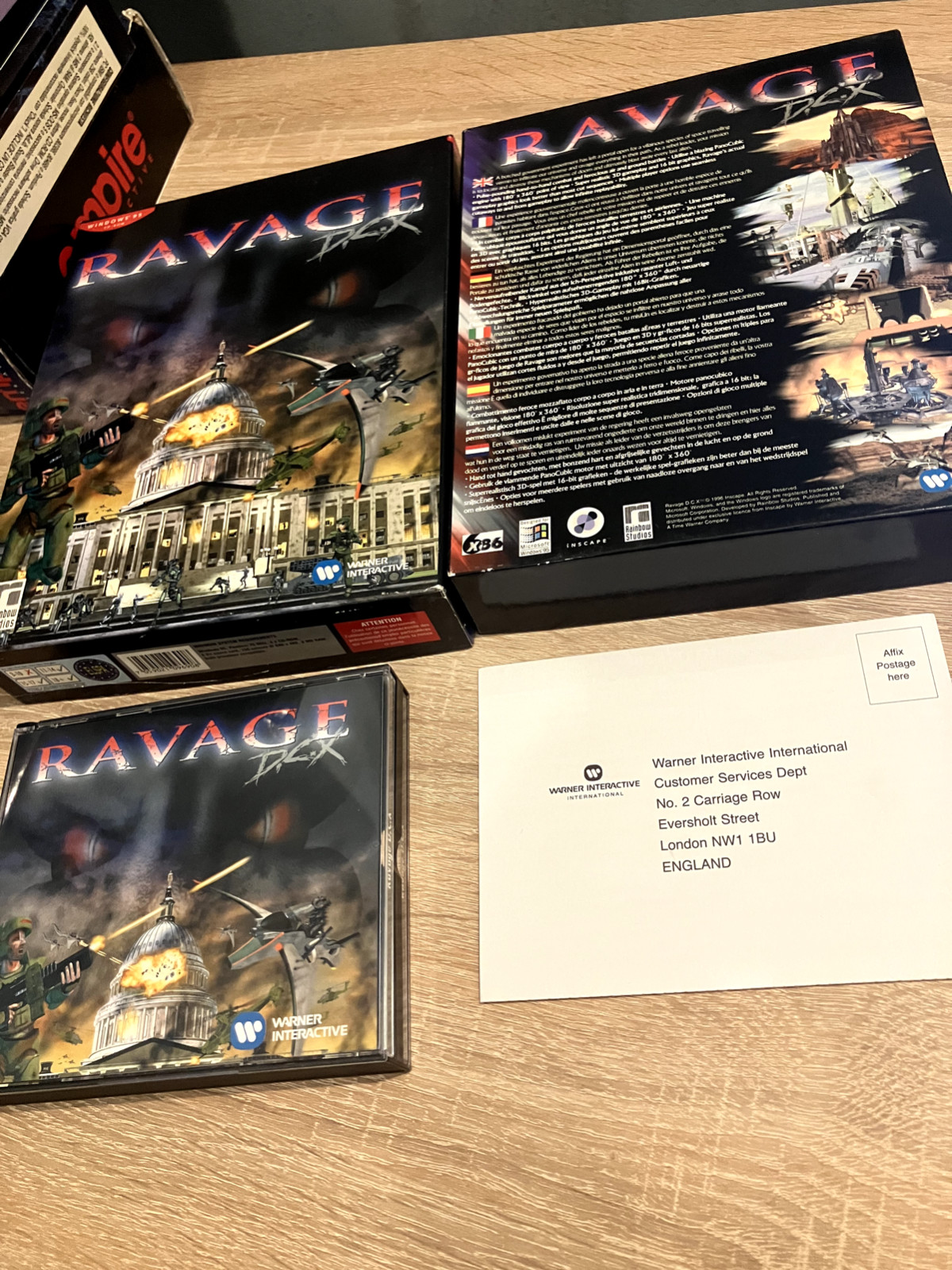 Video Game Retro Game Console PC Computer Ravage DCX Big Box ENG RARE PAL
