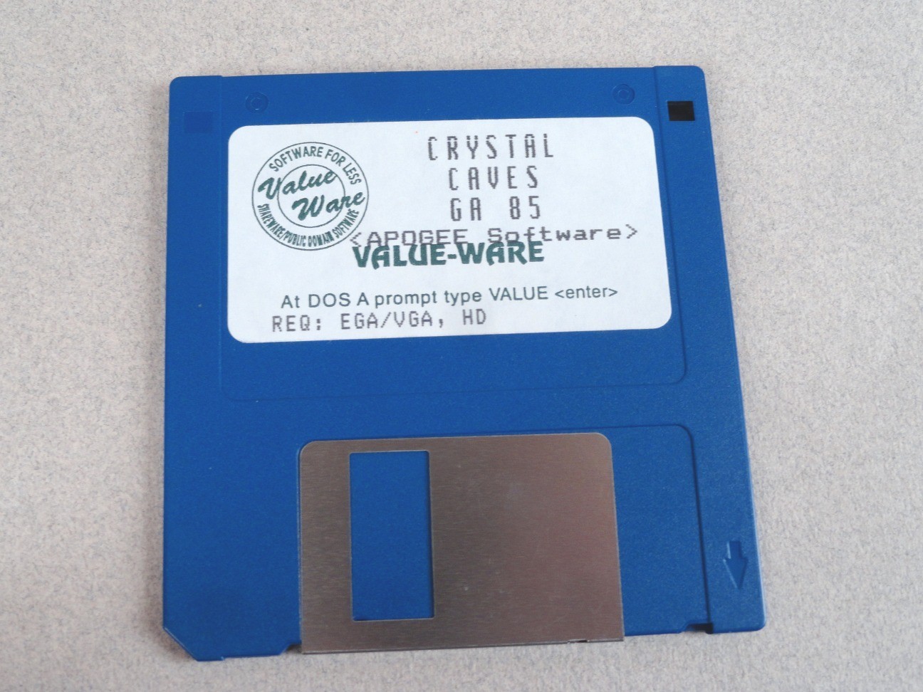 Crystal Caves Apogee V1.0 PC Game Vintage Floppy Disk Collector's Edition