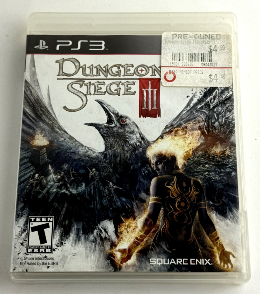 Dungeon Siege III (Sony PlayStation 3, 2011) Complete PS3-Mint Scratch Free Disk