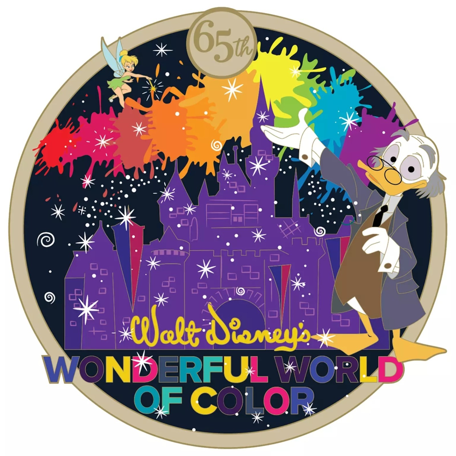 D23 Exclusive Disney Wonderful World of Color 65th Anniversary Mini Jumbo Pin LE