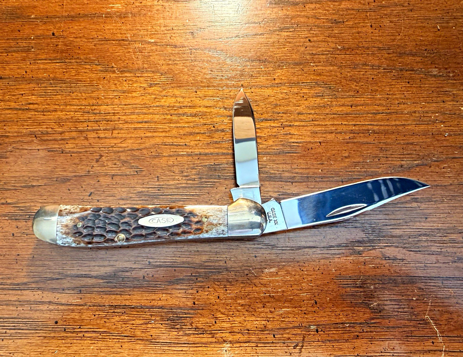 Vintage 1970s Case XX 10 Dot 6243 Jigged Bone Swell End Jack Pocket Knife MINT