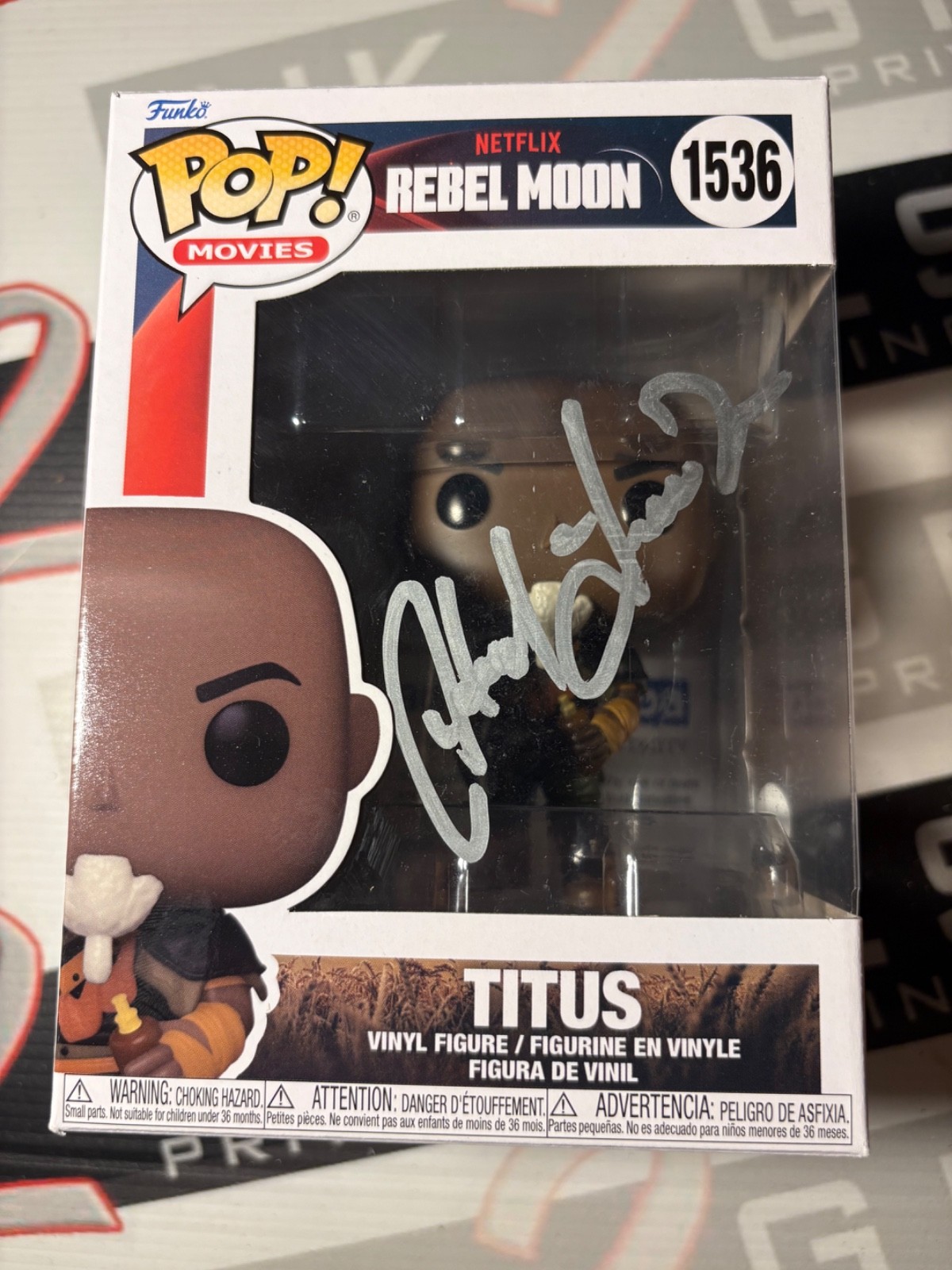 Djimon Hounsou Signed Titus Funko Pop - ACOA Marvel Rebel Moon