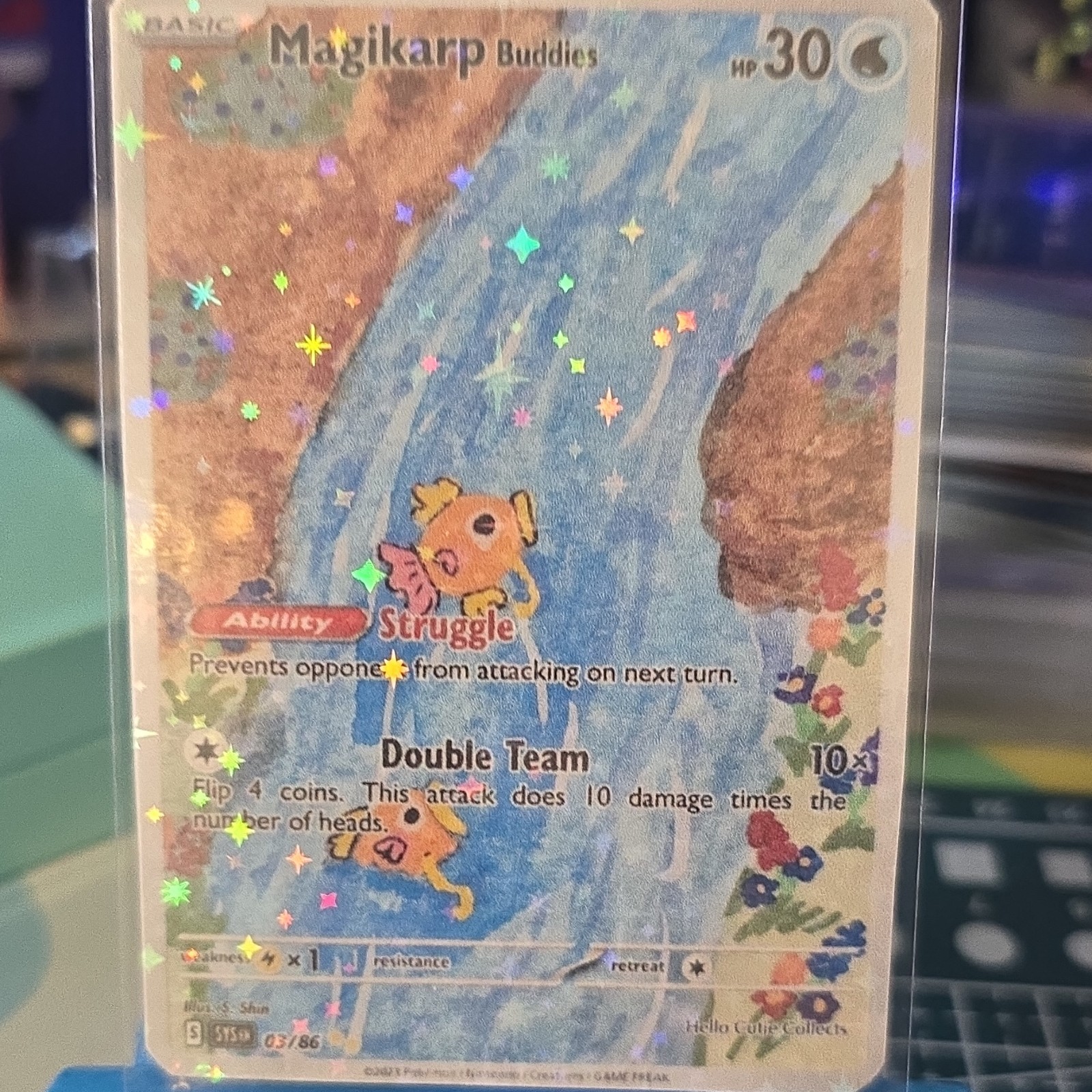 Custom Fanart Pokémon Magikarp Buddies Card Star Holo 03/86