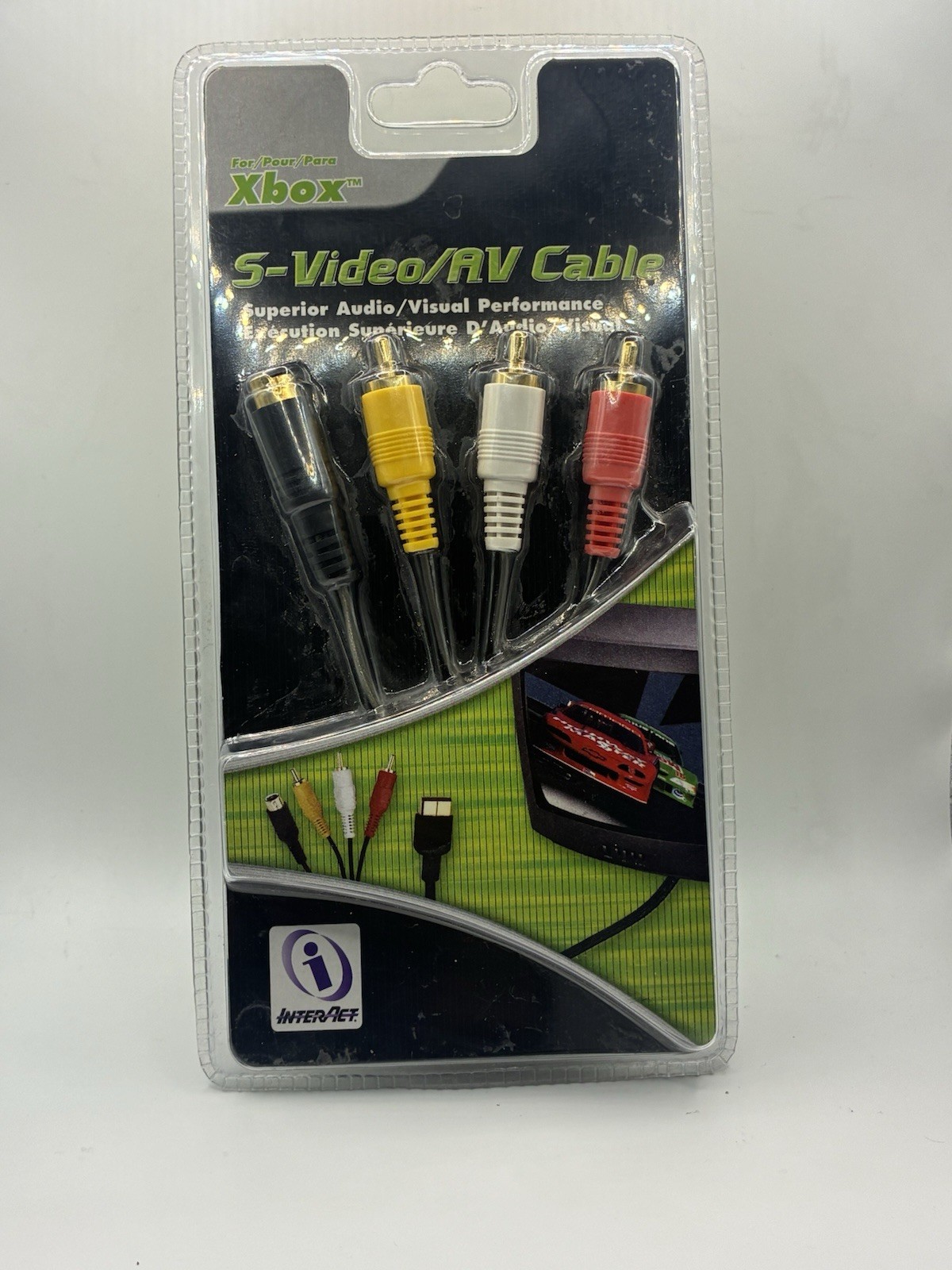 NEW RARE Nice Factory SEALED Interact 1212050CZ0 XBOX S-VIDEO & AV 2-IN-1 CABLE