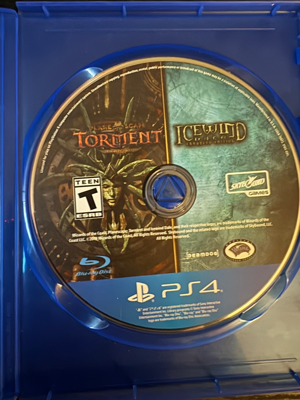 Planescape Torment Icewind Dale Sony PS4- Tested/Working- Missing artwork