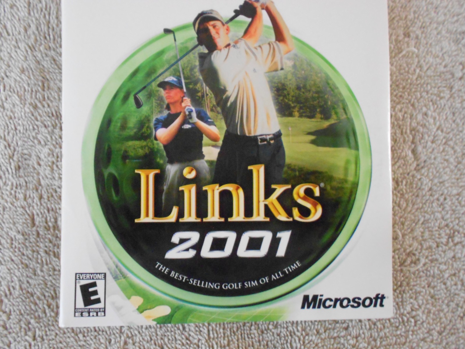 Links Golf Simulation 2001 Microsoft PC Game 3 CD’s, RUNS ON 95, NT, & 98, USED