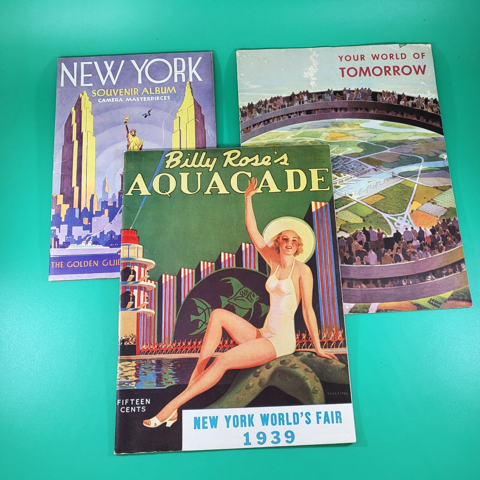1939 New York World's Fair Billy Roses Aquacade World of Tomorrow Souvenir Album