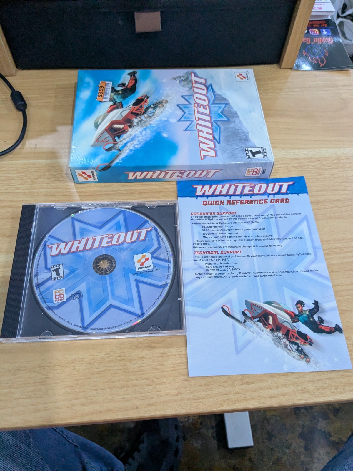 P1 WHITEOUT SnowMobile Racing - Snow-Cross  Freestyle Snow Mobile PC Game Box