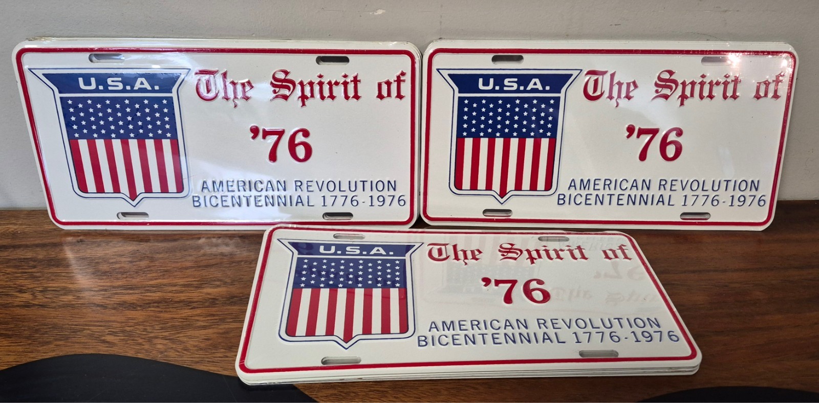 ​NOS Vtg Spirit of 76 Bicentennial License Plate 1776-1976 USA Metal Tag Sealed