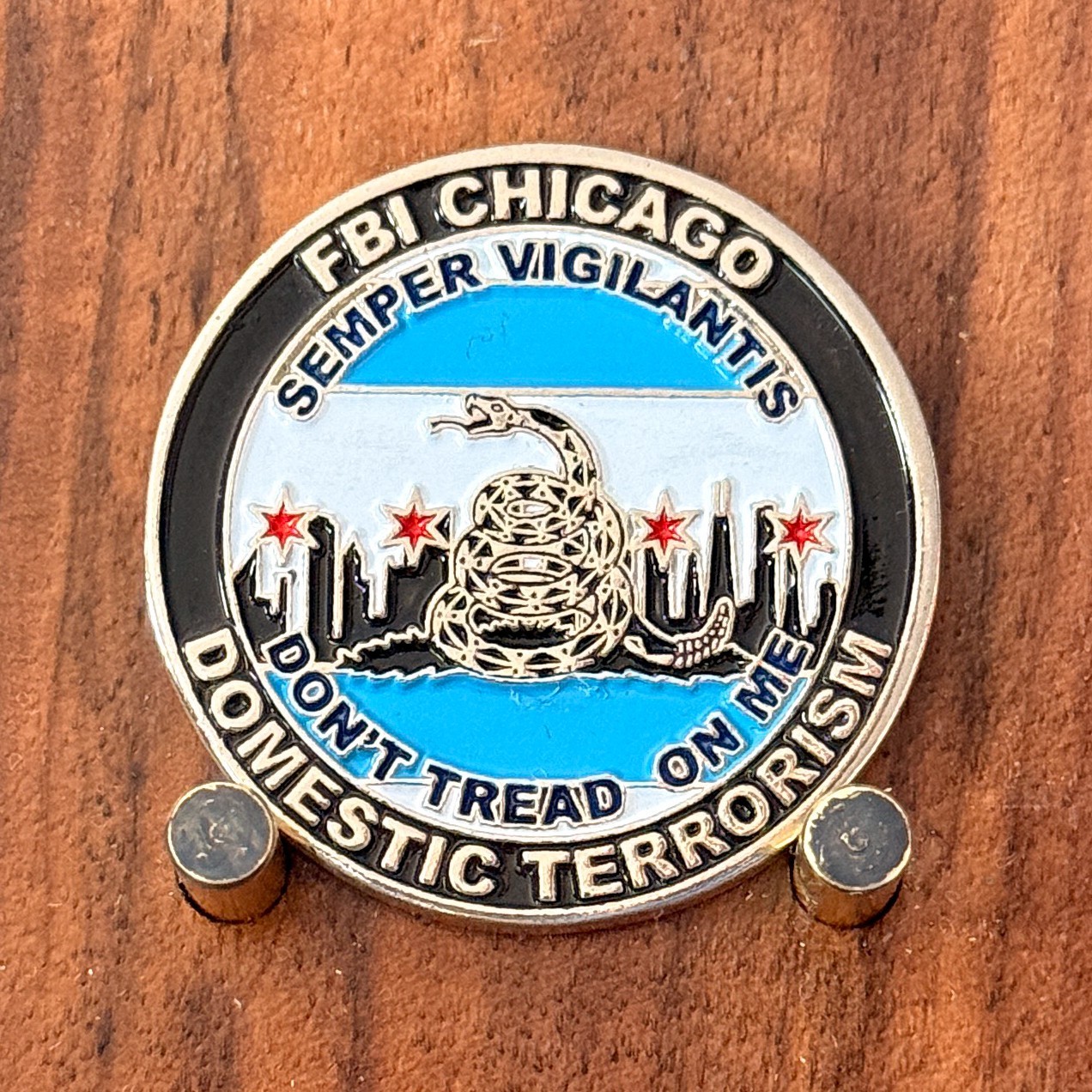 FBI Chicago Domestic Terrorism Semper Vigilantis Challenge Coin  W#24