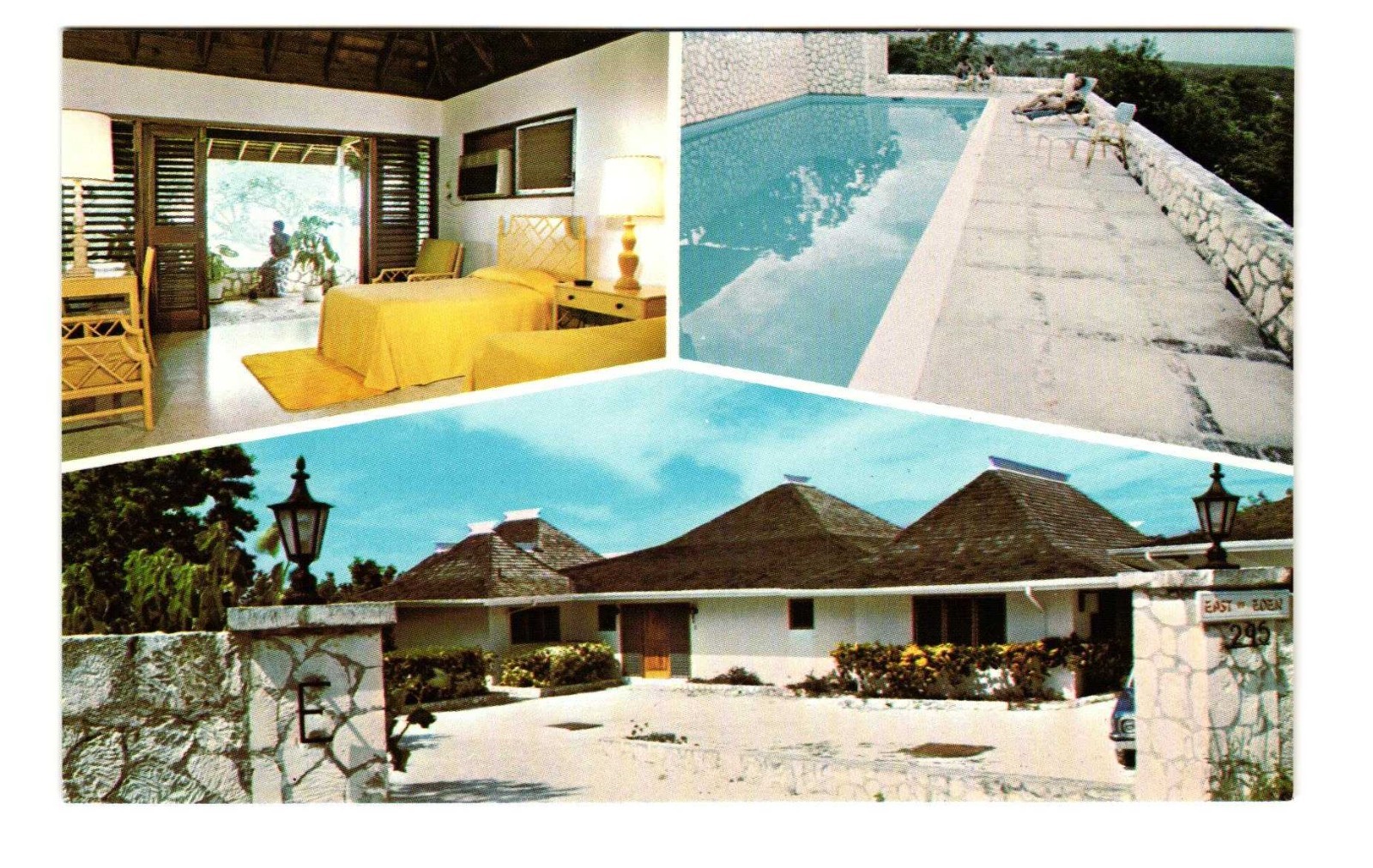 Villa east of Eden Montego Bay Jamaica Vintage postcard unposted 